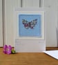 Hand-stitched miniature applique Butterfly made with Liberty Tana Lawn cotton
