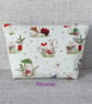 Make up bag, zipped pouch, mice, mushrooms - Image 7