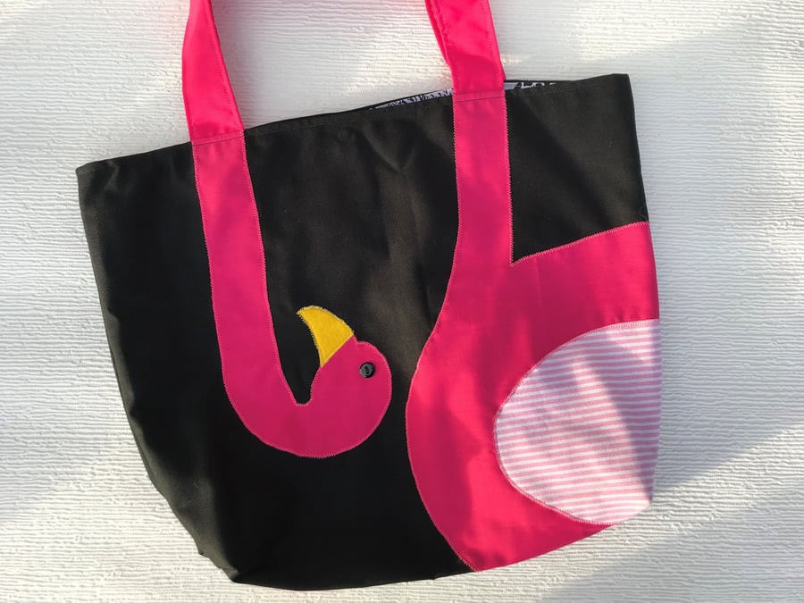 Flamingo Quirky Tote Shopper Bag - Gift for Her