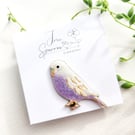 Hand-painted Bird Brooch