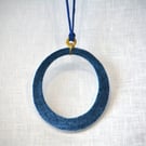 Porcelain pendant with gold leaf detail