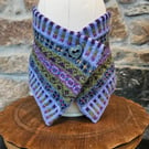 Fair Isle 'Peerie' Neckwarmer Cornflower and Multi