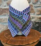 Fair Isle 'Peerie' Neckwarmer Cornflower and Multi