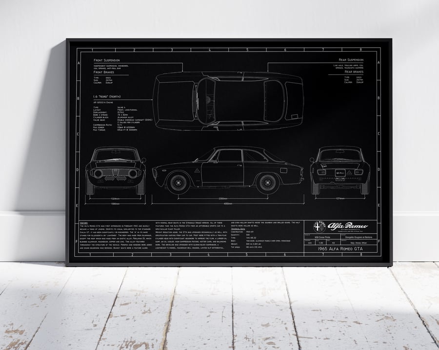 1965 Alfa Romeo Giulia Sprint GTA Blueprint