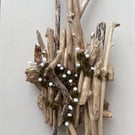 Driftwood mushroom wall mounted lamp - battery operated