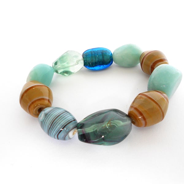 SALE!!! Amazonite,Fluorite and Mixed Stone Bracelet 