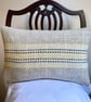 Alta cushion - Primrose Yellow. Handwoven in Wales