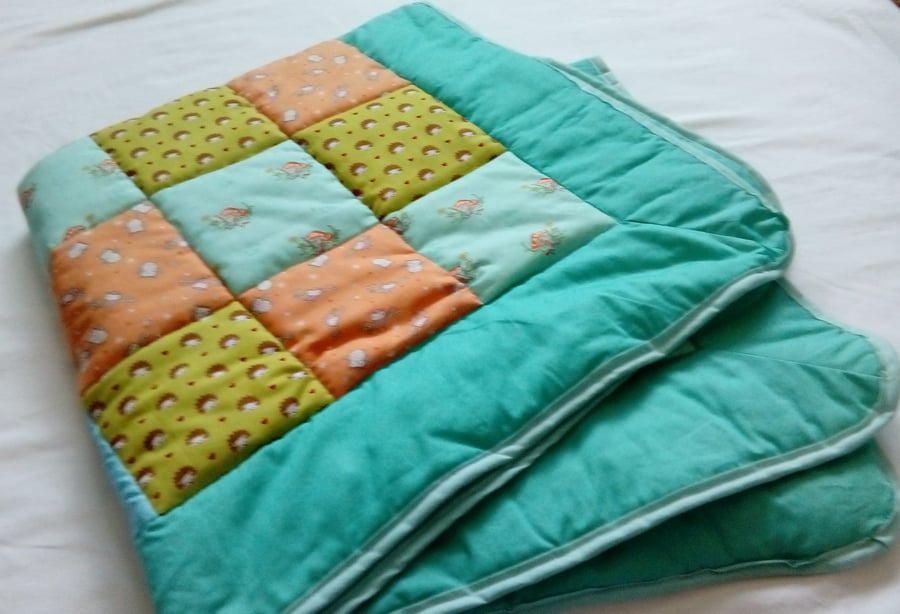 Woodland Creatures Handmade Baby Patchwork Quilt