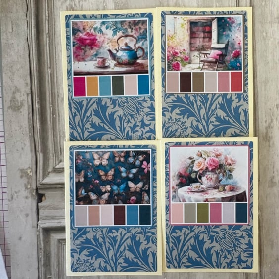 Greeting Card Set - Blank - Tea Time - C 239