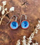 Handmade Ceramic Drop Earrings: Dark Blue Glazed Clay, Hypoallergenic - Image 7
