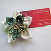 Double Flower Fabric brooch