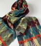 Forest Musing iii - Contemporary Handwoven Lambswool Scarf - Image 1