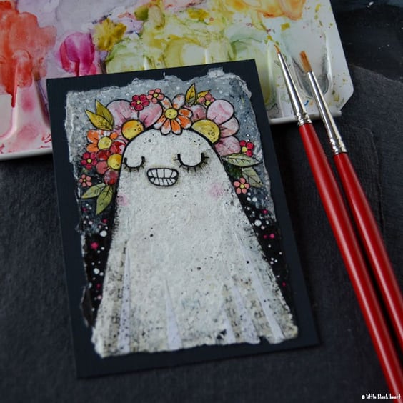 ghostober ghost extra - floral crown