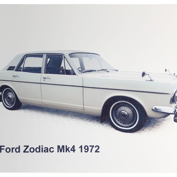 Ford Zodiac Mk4 1972 - Aluminium Plaque - A5 or 203x304mm