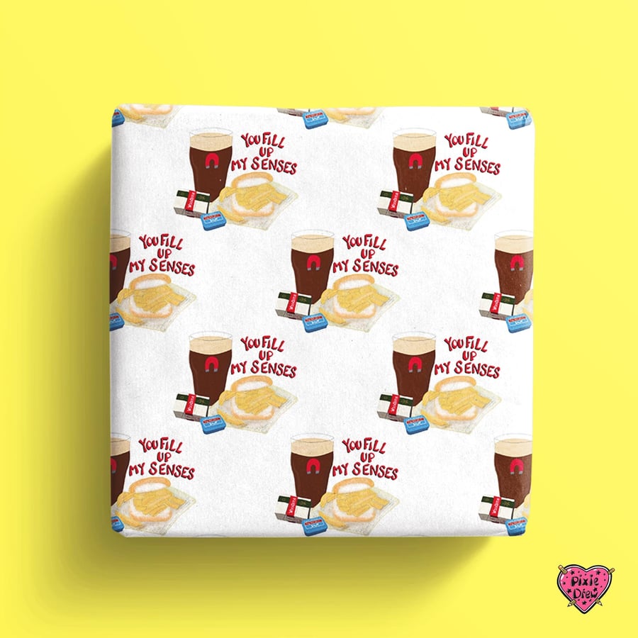 Sheffield UTD blades wrapping paper, you fill up my senses 