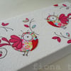 embroidered peace doves textile art