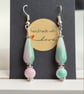 Pretty Watermelon Gemstone Dangle Earrings  - Image 5