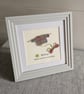 Multicoloured "Knitting keeps me from unravelling" Framed Picture Size 25cm x 25 - Image 2