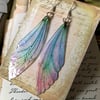 Pastel Blue Sterling Silver Fairy Wing Earrings Style 2