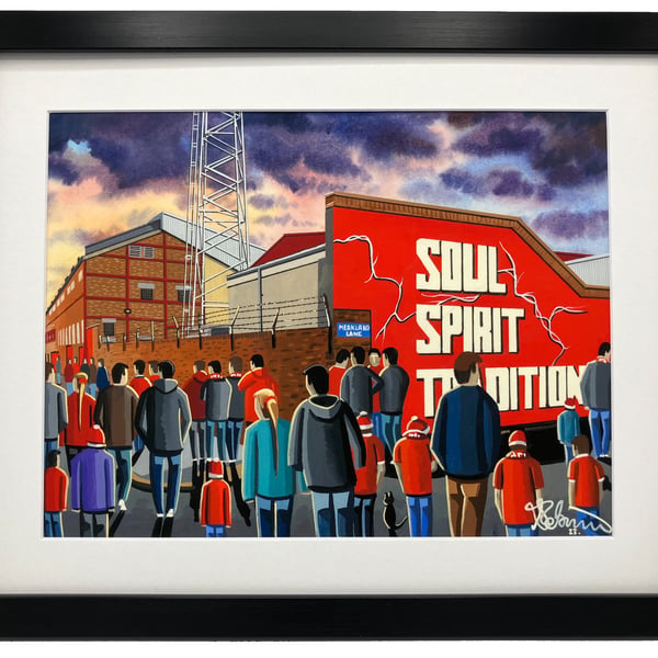 Aberdeen. Framed & Unframed Art Print. Football Club FC, Pittodrie Stadium Gift.