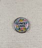 Flower Lover - Flower Themed Badge - Large Resin Topped Pin Badge - Image 1