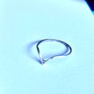 Sterling Silver Chevron Rings - Sizes L - R, Stacking Rings