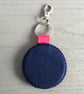 Hand Embroidered Flamingo Bag Charm or Key ring  - Image 4