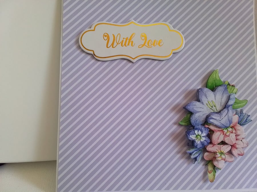 Handmade card. With love card. Card for any occasion. Ref 480