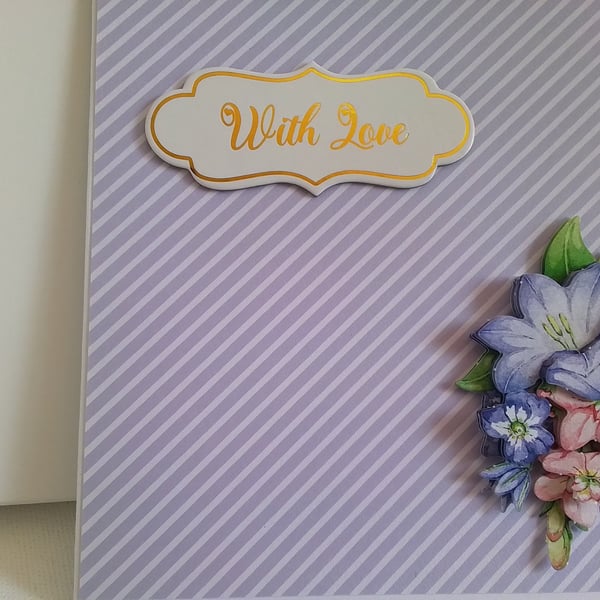 Handmade card. With love card. Card for any occasion. Ref 480