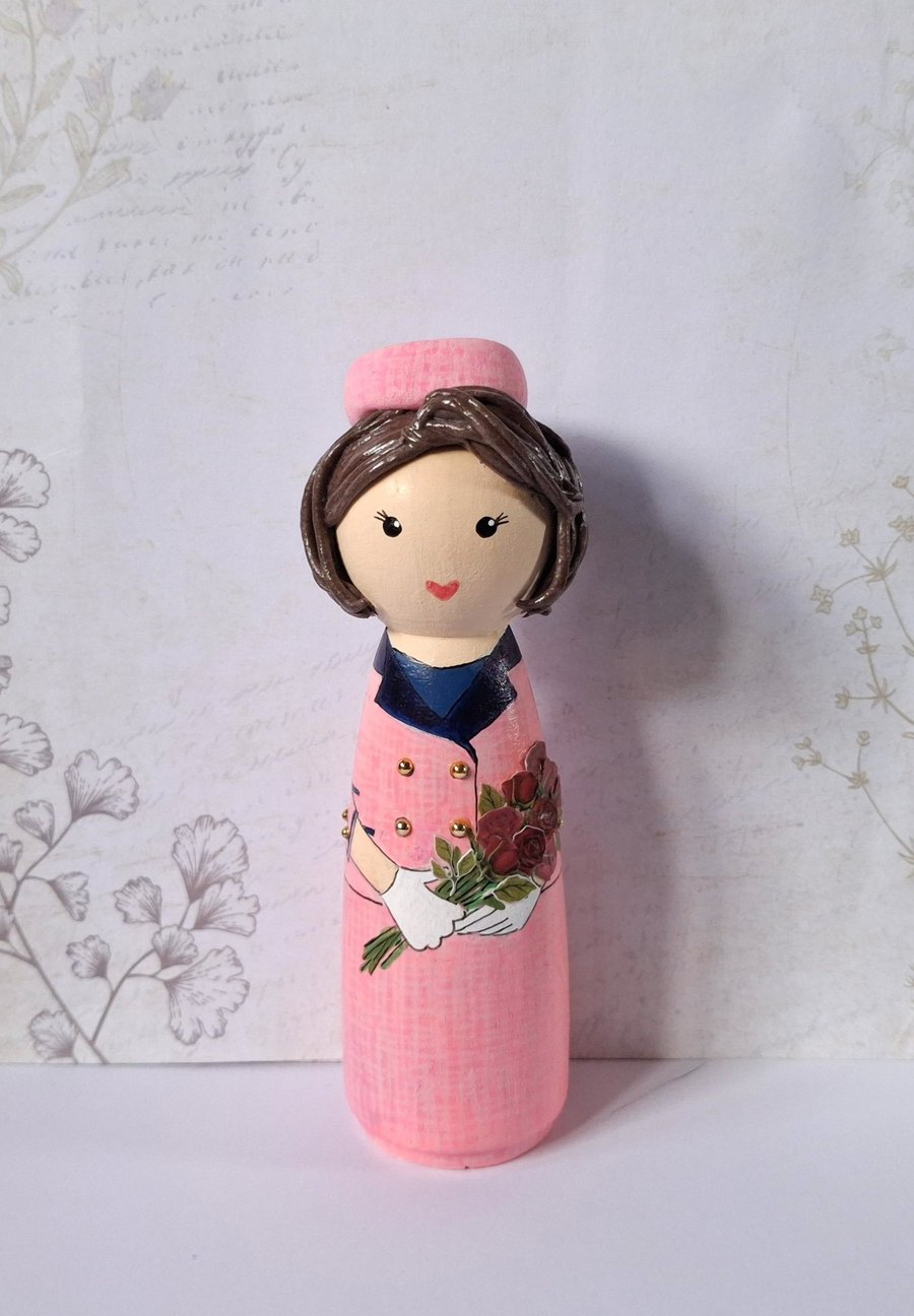 Jackie Kennedy Jackie O peg doll