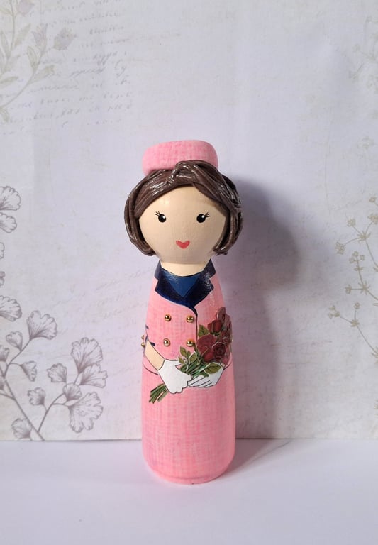 Jackie Kennedy Jackie O peg doll