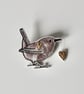 'Jenny Wren' -  Handmade Brooch - Image 3