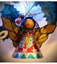  Medium: Tin Angel Christmas Tree decoration (dark pink) - Image 3