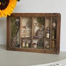 Magical woodland witch shadow box frame 