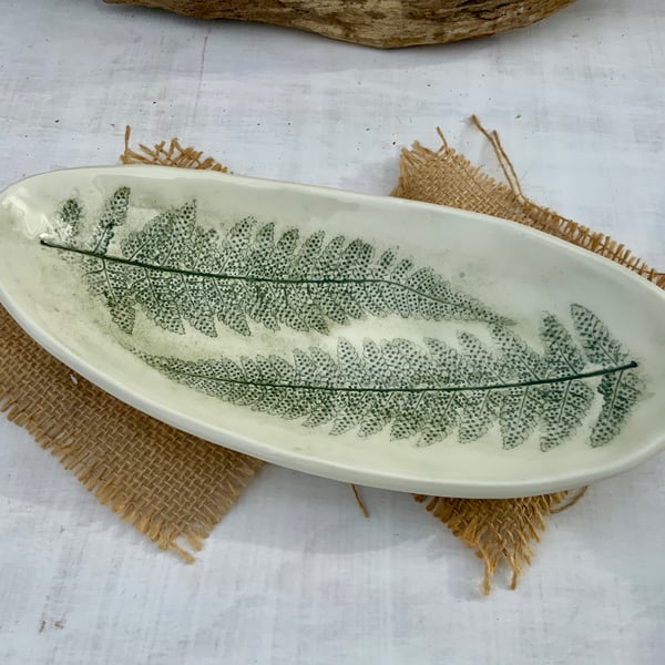 Fern Leaf Imprinted Dish