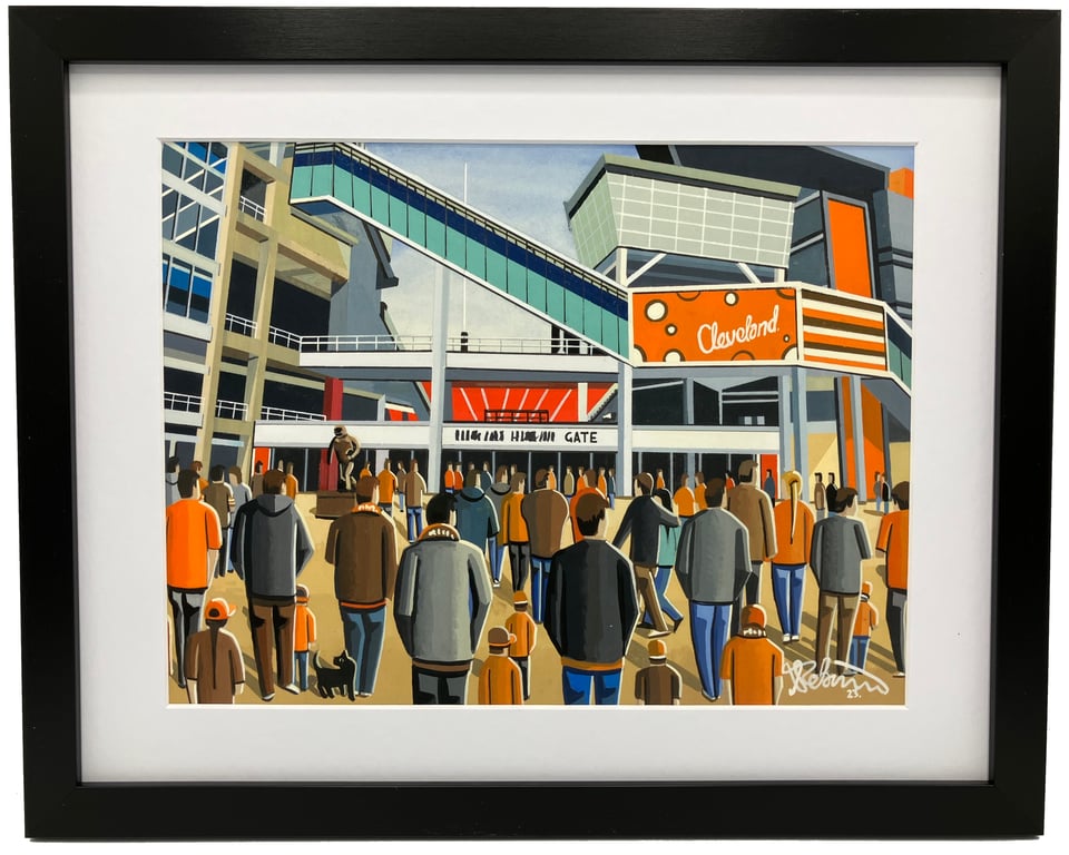 Cleveland NFL High Quality Framed Art Print. Approx A4