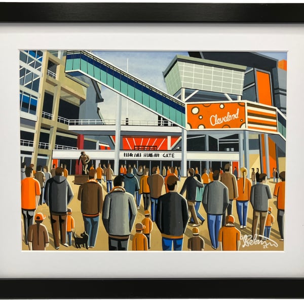 Cleveland NFL High Quality Framed Art Print. Approx A4