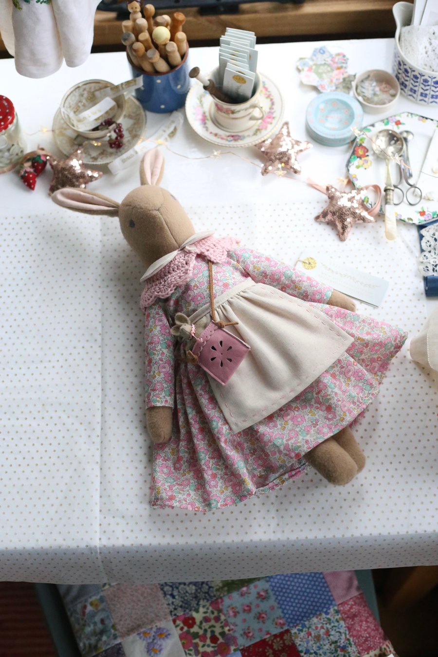 Heirloom Liberty Bunny - Betsy Ann pale pink