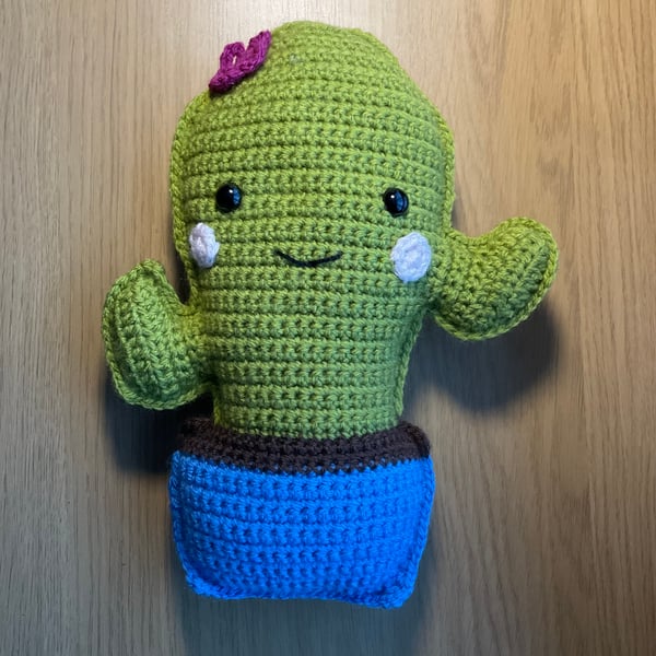 Crochet cactus cuddler