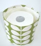 Toilet Roll Holder Loo Storage Basket Bathroom Kitchen Green Stem Leaf Tidy - Image 2