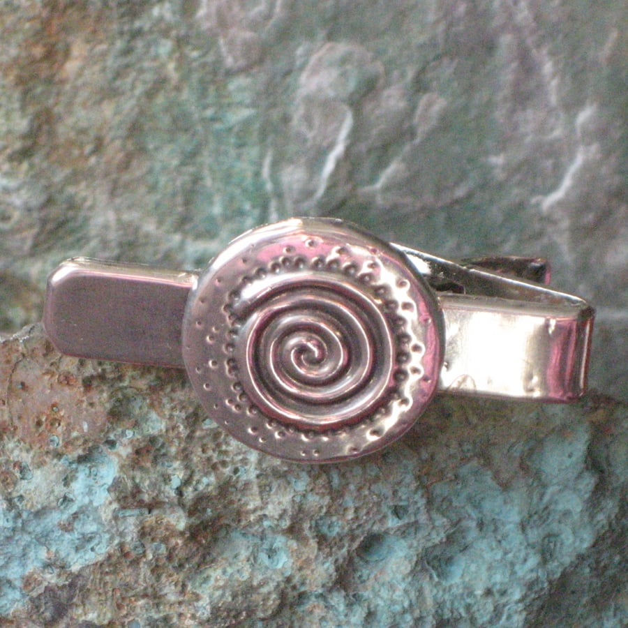 Sale! Tie Clip, Spiral Design