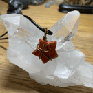 Red Jasper Star Pendant - Wire Wrapped Crystal Pendant