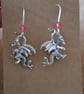 Dragon earrings with pink crystal - Image 4