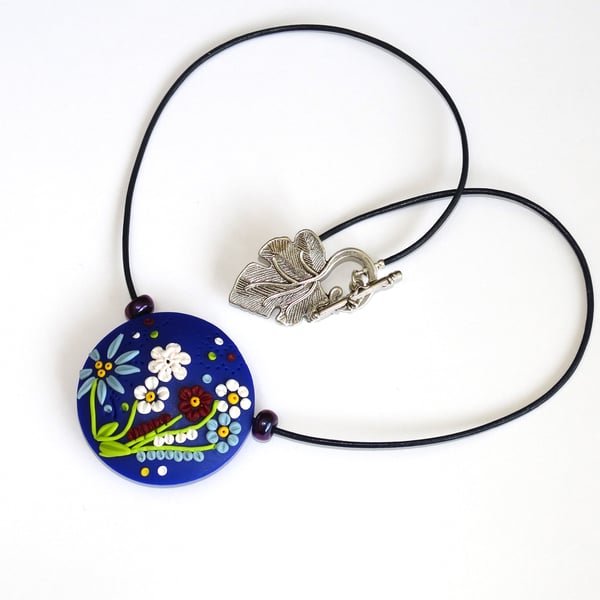 Midnight Flower Garden Pendant
