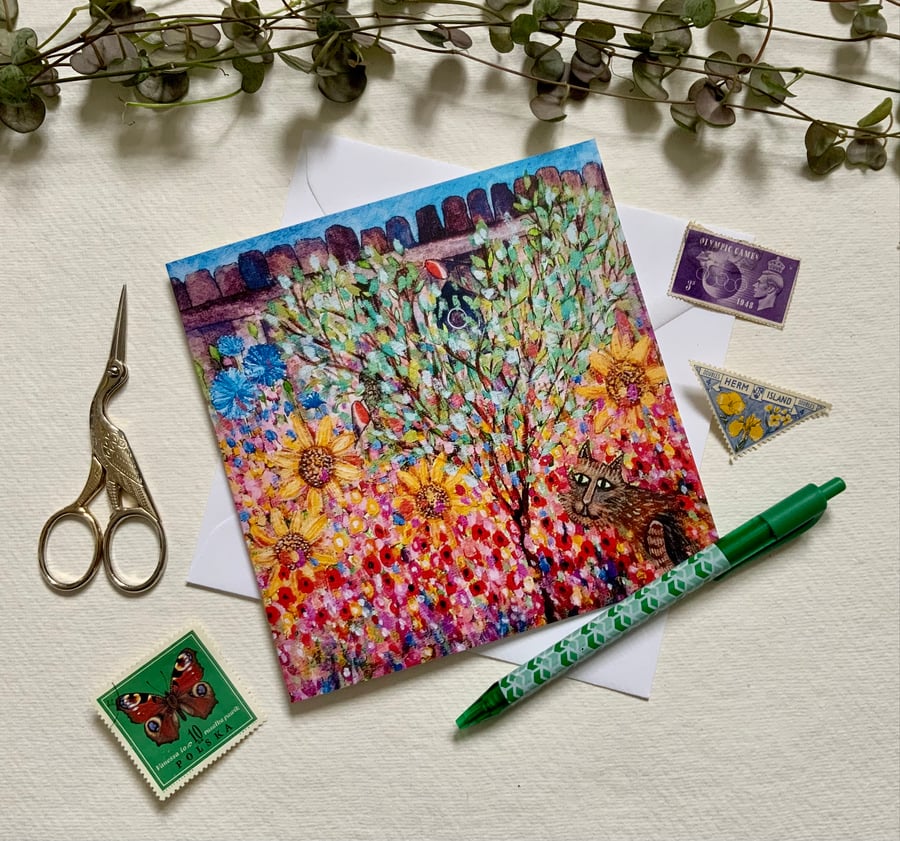 The Heart Tree, blank greetings card 