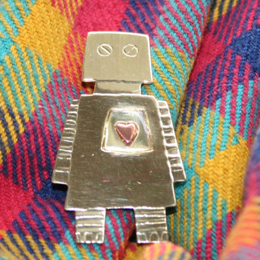 robot with a heart
