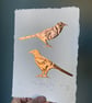 Two For Joy Copper Magpies On Handmade Paper - Image 2