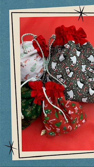 Christmas Fabric Keepsake Gift Bags
