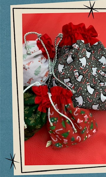 Christmas Fabric Keepsake Gift Bags