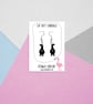 Cat Butt Earrings - Handpainted - Kitty Earrings